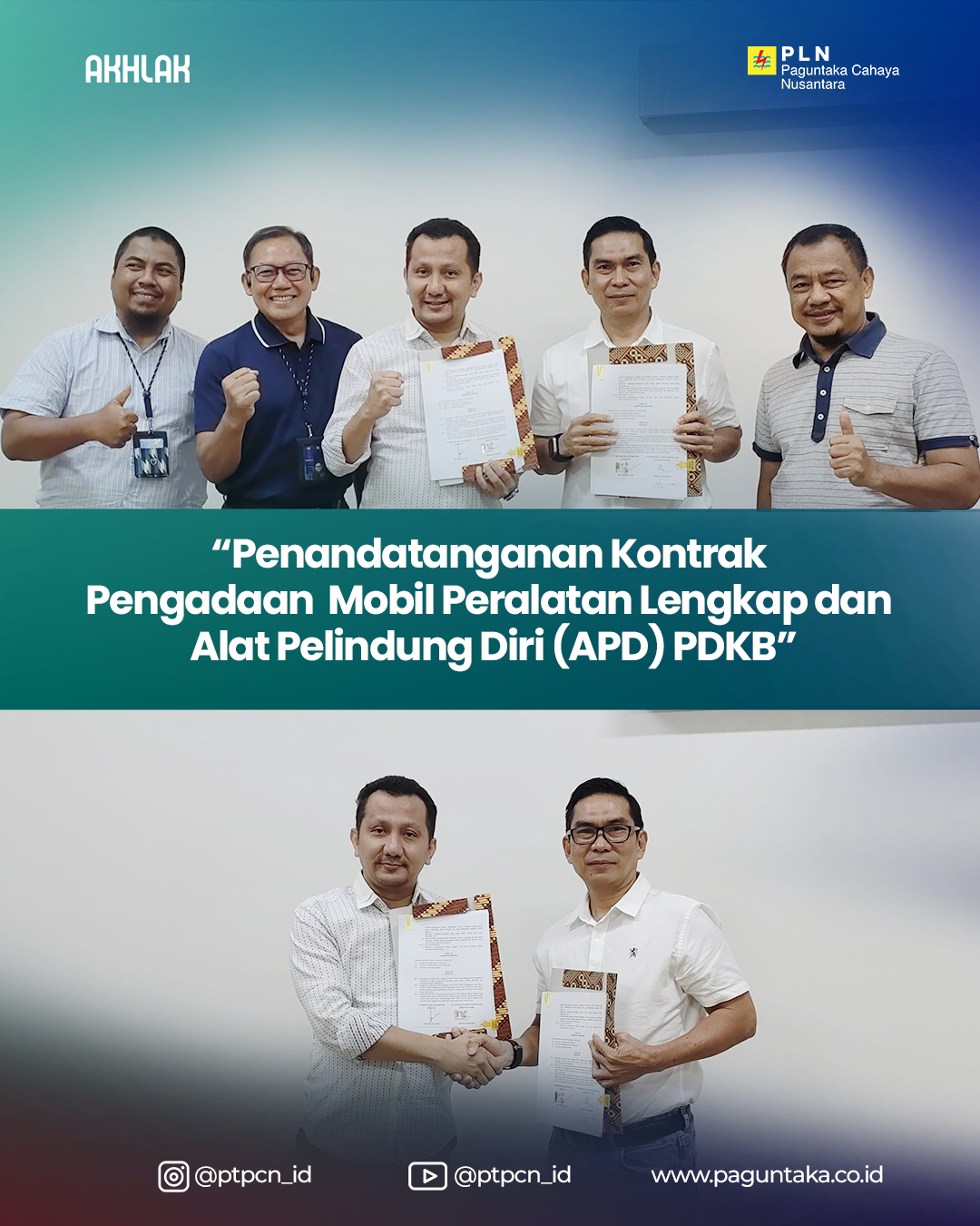 Penandatanganan Kontrak Pengadaan Mobil Peralatan Lengkap Dan Alat Pelindung Diri (APD) PDKB